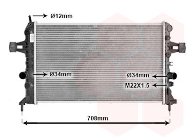 VAN WEZEL Radiaator,mootorijahutus 37002440